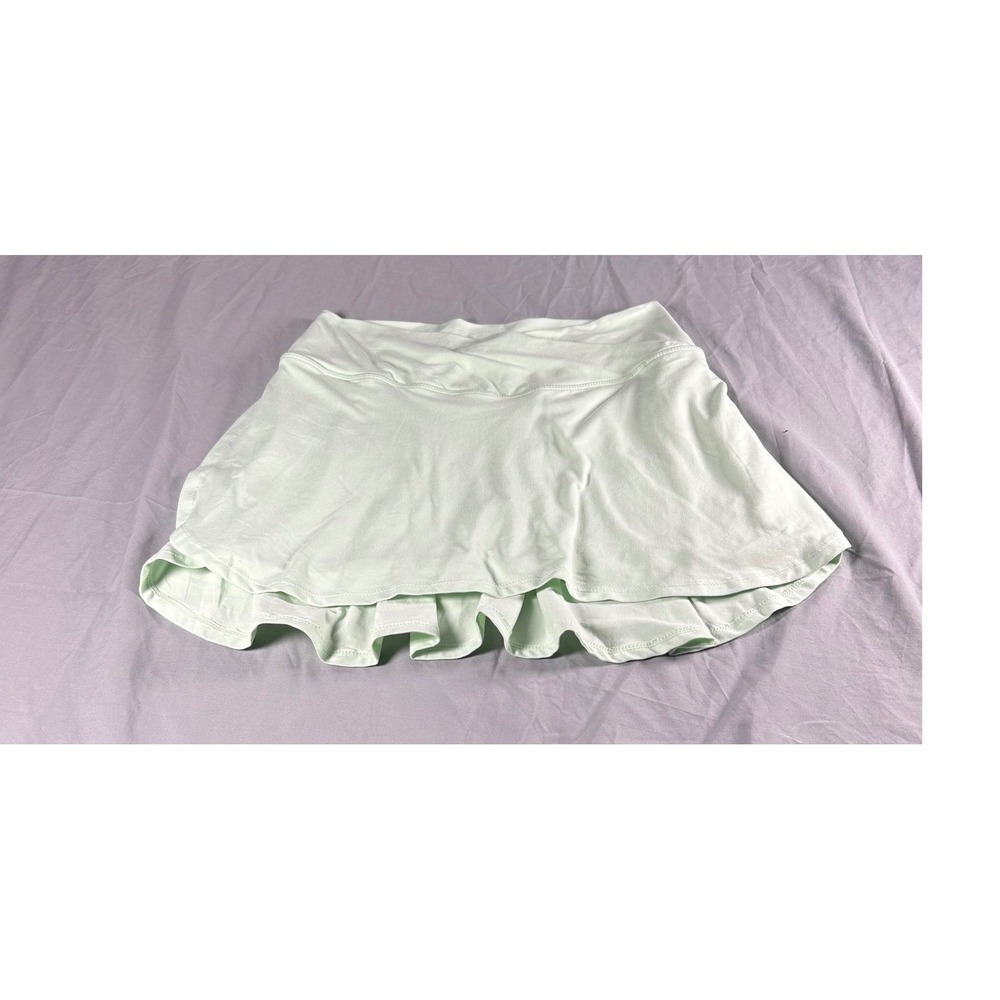 C'ISA Athletic Skort Women Small Mint Green Ruffle Hem Activewear